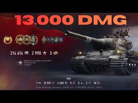 13,000K DAMAGE!! 😱 WORLD OF TANKS TOP DAMAGE GAME (WoT)