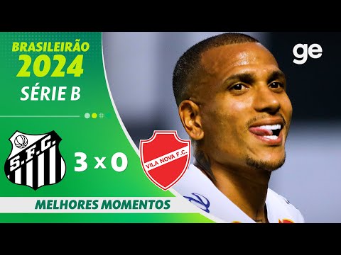 Gols e lances de Santos x Vila Nova-GO