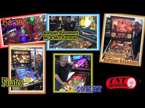 #1665 BLACK KNIGHT 2000-COMET- PIRATES-INDY JONES Pinball-CHOPLIFTER Video Game - TNT Amusements
