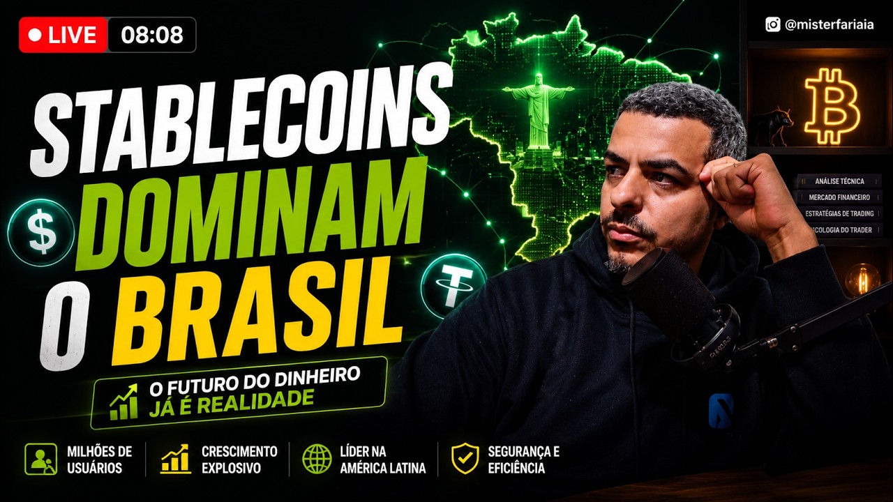Bitcoin Agora - STABLECOINS Dominam o Brasil  - Analisando Ações Mercados e ETFs - Day Trade Cripto