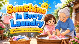 Episode 1: English Animation for Kids | A Summer Day Doing Laundry with Grandma