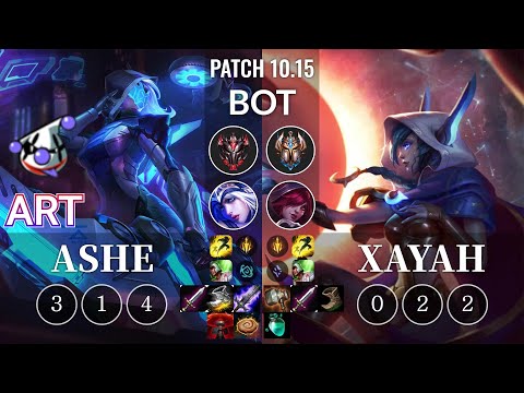 RJ Art Ashe vs Xayah Bot - KR Patch 10.15