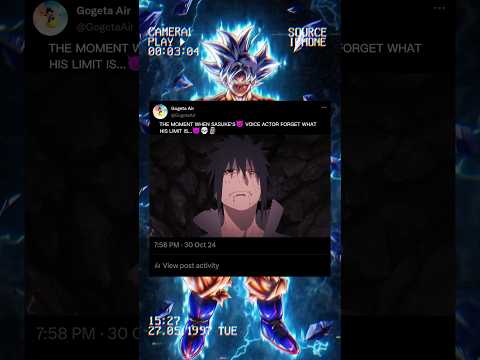 Sasuke's Voice Actor Forget About His Limit #anime #naruto #sasuke