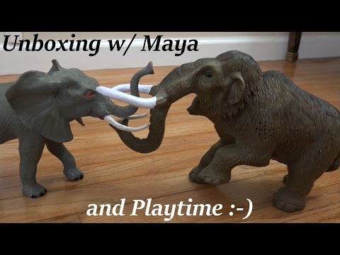 Dinosaur and Prehistoric Animal Toys: Wooly Mammoth and Dinosaur Toys Unboxing