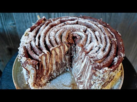 Chocolate Crepe Cake – rolled cake for Candlemas