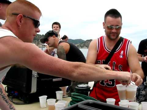 Chris Unknown with MC Static, Brisk with MC Obie @ Catamaran boat party