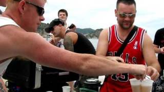 Chris Unknown with MC Static, Brisk with MC Obie @ Catamaran boat party