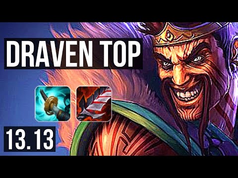 DRAVEN vs GNAR (TOP) | 5.2M mastery, 5/1/2, 500+ games | KR Master | 13.13