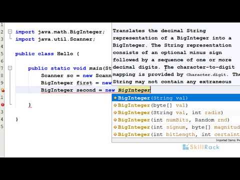 Adding Two Large Integers In Java Using Biginteger