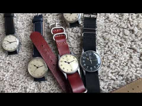 WWII British Military 6B/159 & HS8 watches - RAF & Royal Navy