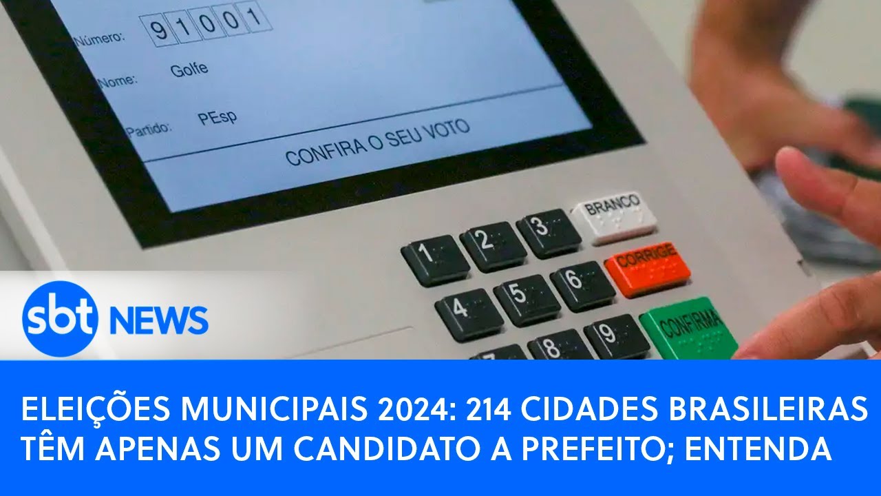 Eleições municipais 2024: 214 cidades brasileiras têm apenas um candidato a prefeito; entenda