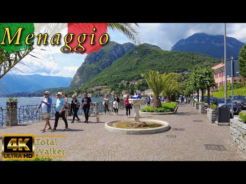 Menaggio, Lake Como Scenic Lakeside Promenade | 4K Walking Tour Italy