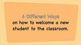FA2011-How to Welcome a New Student
