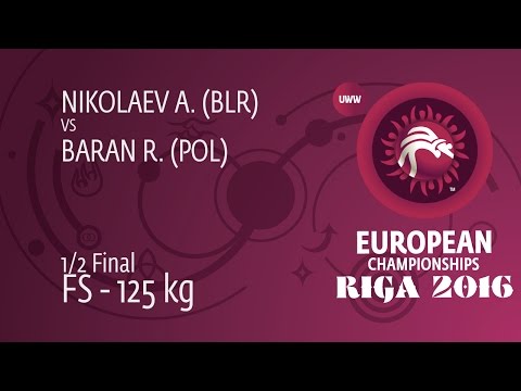 1/2 FS - 125 kg: R. BARAN (POL) df. A. NIKOLAEV (BLR), 6-2