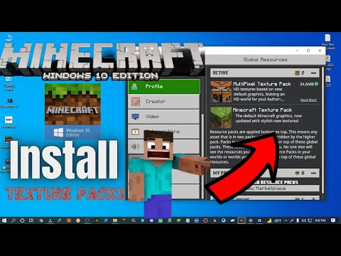 How To Install Texture Packs - Minecraft Windows 10 Edition 1.18.2 Easy.