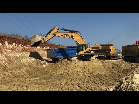 Caterpillar 385C Excavator Loading Mercedes And MAN Trucks - Sotiriadis/Labrianidis Mining Works