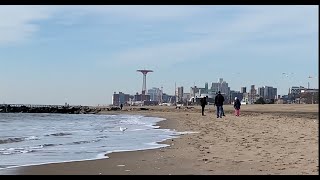 ブライトン・ビーチからコニー・アイランド・ビーチまで歩く　Walking from Brighton Beach to Coney Island Beach