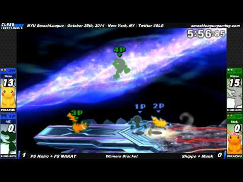 SmashLeague NY - FS Nairo + FS NAKAT vs Shippo + Monk - Smash 3DS