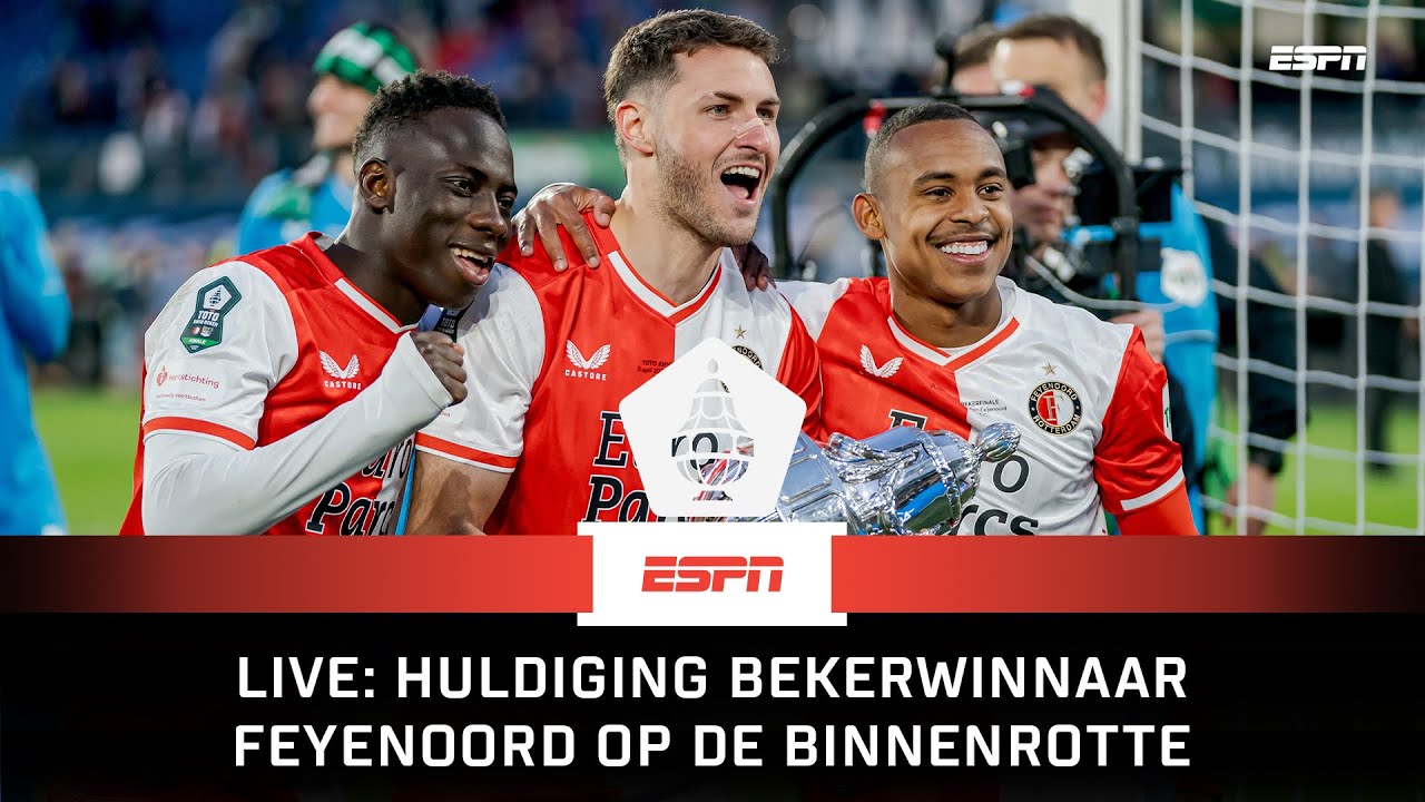 Thumbnail for article: Volg hier de huldiging van Feyenoord na de bekeroverwinning op NEC