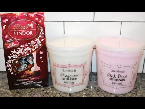 Lindt Lindor Strawberry Dark Chocolate Truffles & Maud Borup Cotton Candy Prosecco & Pink Rose