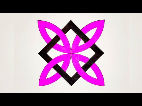 Impossible Geometrical Design || Geometric Square Pattern || Flower Design ||