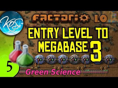 Factorio 1.0 Entry Level to Megabase 3, Ep 5: GREEN SCIENCE - Guide, Tutorial