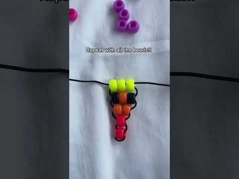 How to make a Kandi Worm XD ☆☆☆ #kandi #braceletmaking #rainbow #cool #viralvideo #kandikid