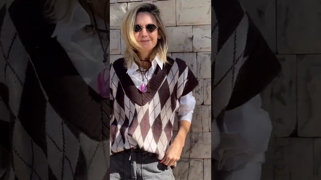Preppy Reinventado: El Retorno del Chaleco de Rombos, Ahora Más Cool que Nunca 📚🔥 #ootd #streetstyle