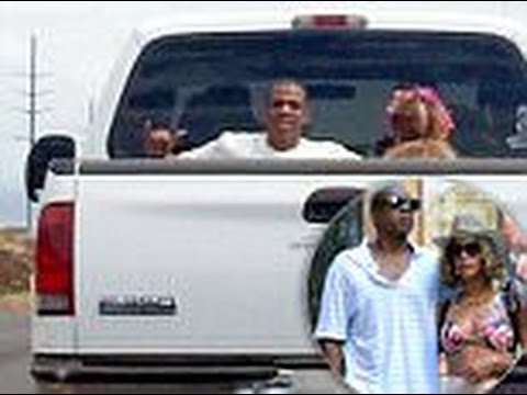 Daredevils Jay Z and Beyonce ditch the limo to take a ride on the back of pick up truck on anniversa