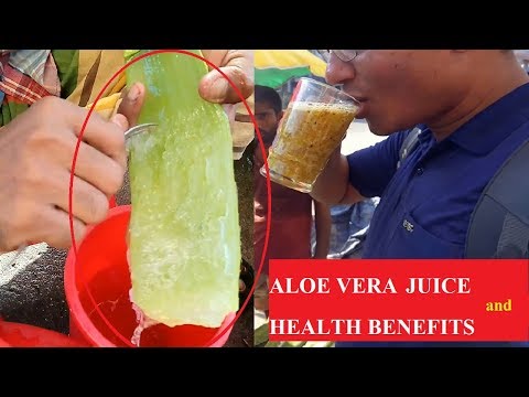 Aloe vera Juice Aloe Vera Health Benefits BD PURE street food Aloe vera Sharbot @ Tk 20