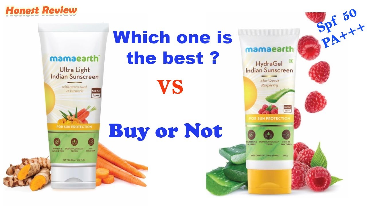 Mamaearth Ultra Light Sunscreen VS Mamaearth Hydra Gel Sunscreen