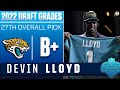 Jaguars take PLAYMAKING LB Devin LLoyd With No. 27 Pick I 2022 NFL Draft Grades