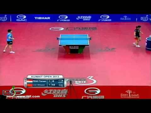 2013 Kuwait Open Women's Singles Finals: FENG Tianwei SIN v LIU Shiwen CHN