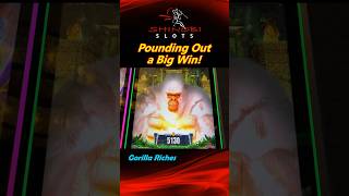 Pounding Out a Big Win playing Gorilla Riches slot by Konami! #shinobislots #shorts #shortfeed