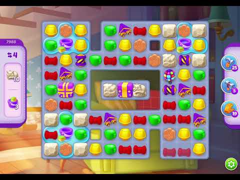 HomeScapes Level 7988 no boosters (19 moves)