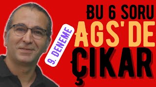 AGS EĞİTİM BİLİMLERİ GELİŞİM VE ÖĞRENME DENEMESİ (6 SORU)