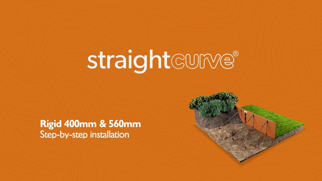 Straightcurve® 2025 - Rigid Garden Edging - 400 & 560mm - 15.75 & 22 inch - Installation