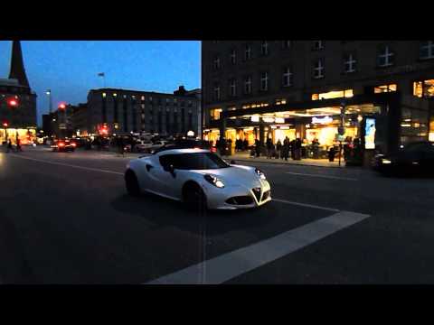 Matte white Alfa Romeo 4C in Hamburg