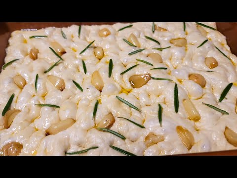 Overnight focaccia bread