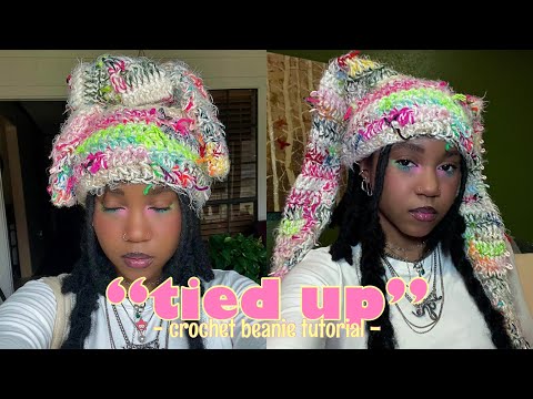 “Tied Up” Crochet Beanie Tutorial | Crochet Beanie w/ Ears 