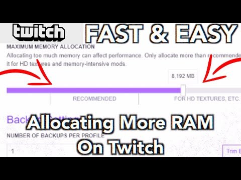 VIDKID428 - How To ALLOCATE MORE RAM On Twitch Launcher (Modded Minecraft Help)