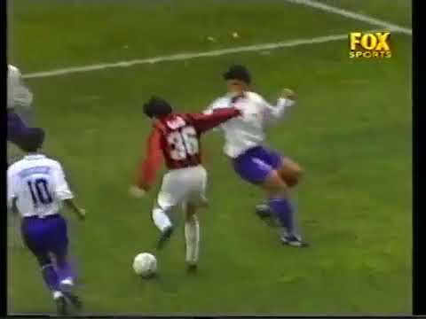 Milan - Fiorentina / Serie A 1997-1998 (Rui Costa, Batistuta, Maldini, Boban, Toldo, Kanchelskis)
