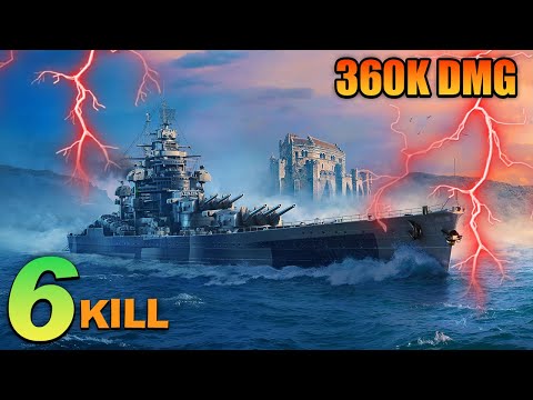 Super cruiser Edgar dominates Arms race [360K DMG] - World of Warships