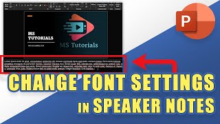 How to Change FONT SETTINGS in Speaker Notes (PowerPoint)