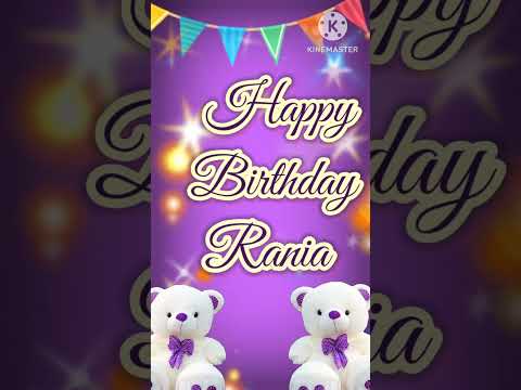 Happy birthday 🥳 Rania |a special birthday wishing video🥳 with name purple 💜 theme #birthday#status