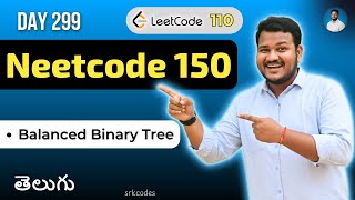 YouTube video 'Leetcode 110: Balanced Binary Tree in Telugu | Brute Force + Optimized | Python DSA | srkcodes'