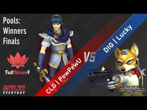 Full Bloom 4 - CLG | PewPewU (Marth) vs. DIG | Lucky (Fox) - SSBM - Singles Pools - Winners Finals