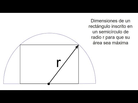 HALLA LAS DIMENSIONES DEL RECTÁNGULO INSCRITO EN UN SEMICÍRCULO. Optimización