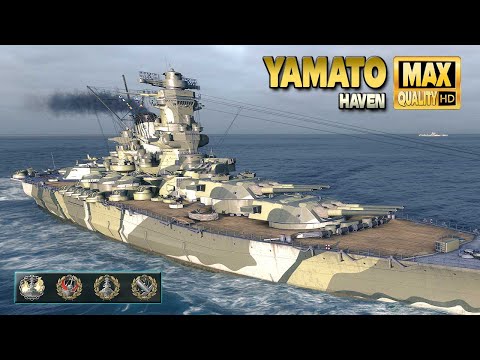 Battleship Yamato on map Haven - World of Warships