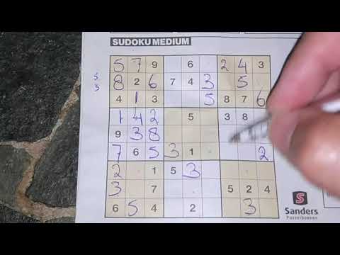 Again, Daily Sudoku practice continues. (#975) Medium Sudoku puzzle. 06-13-2020
